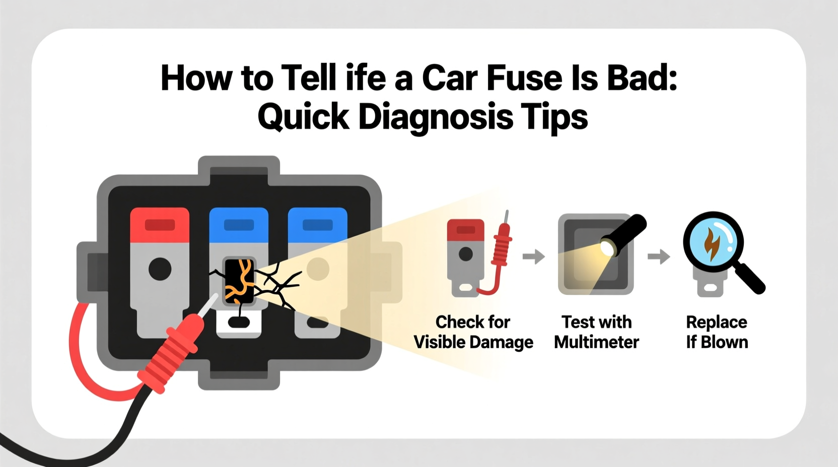 how can you tell if a car fuse is bad