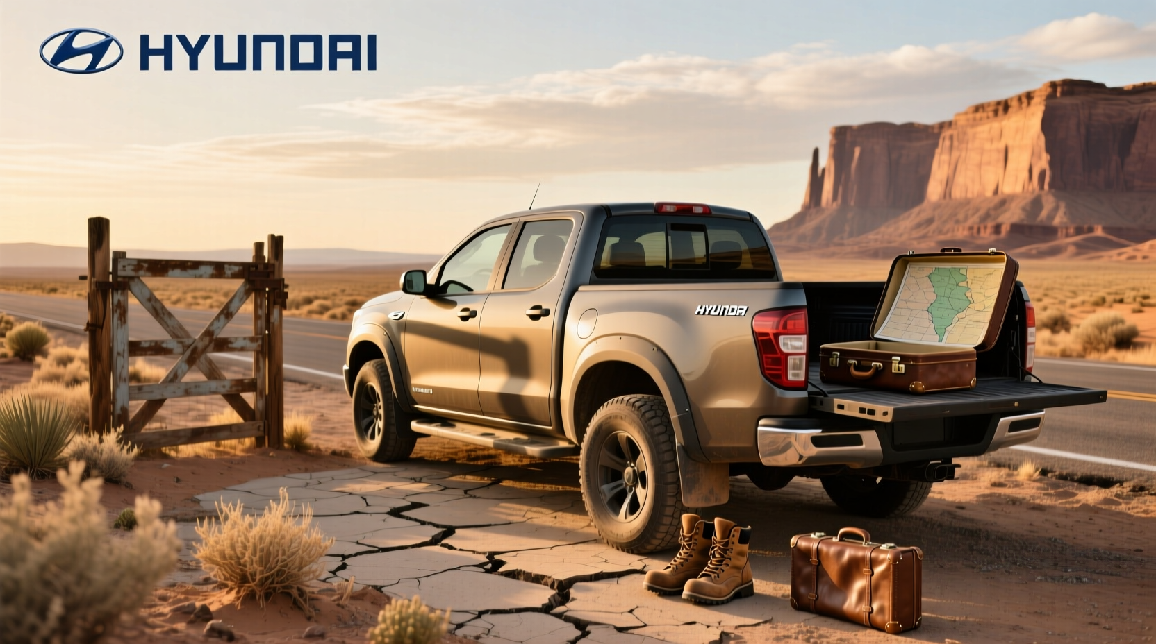 Hyundai body-on-frame mid-size pickup truck concept rendering