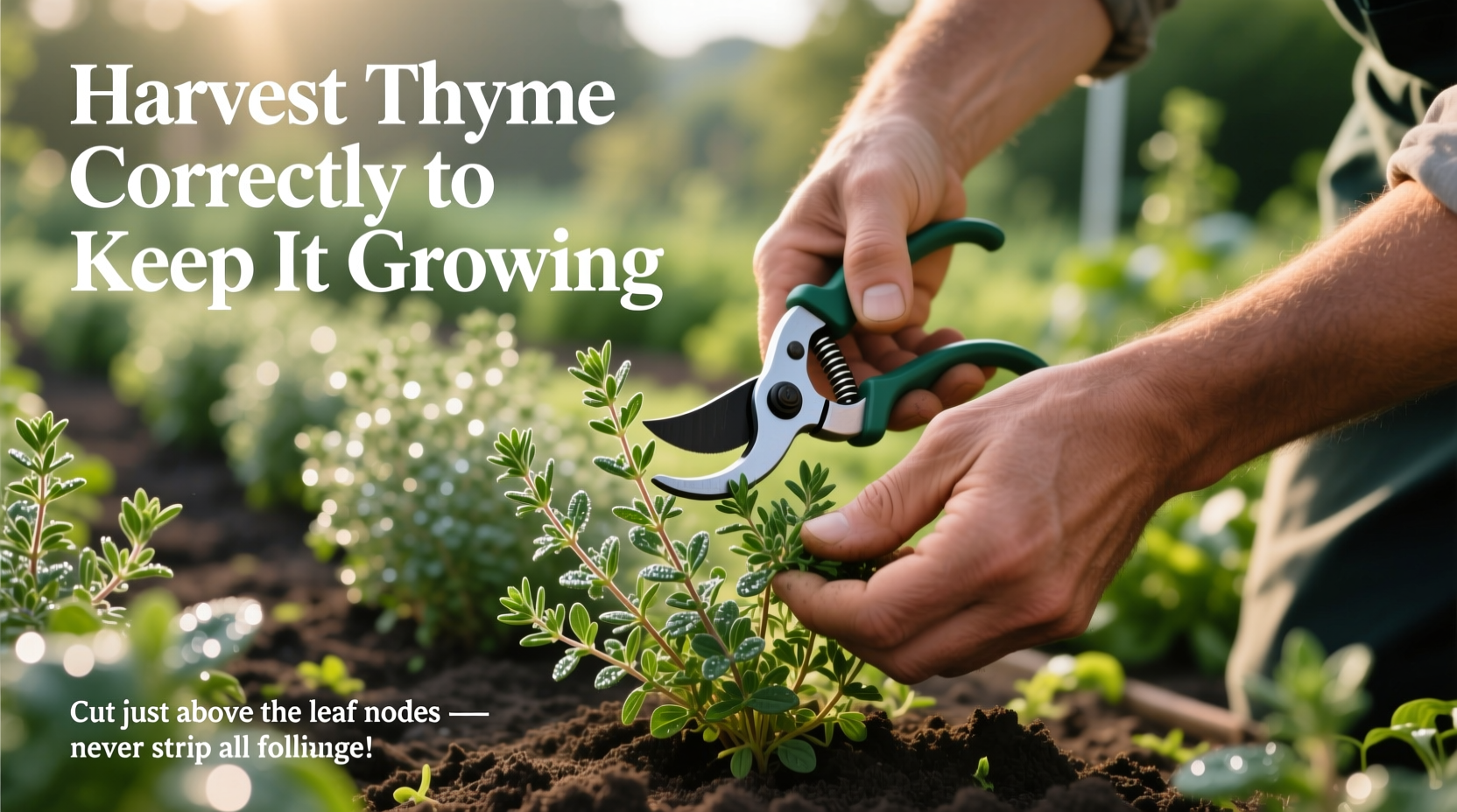 how to harvest thyme so it keeps growing