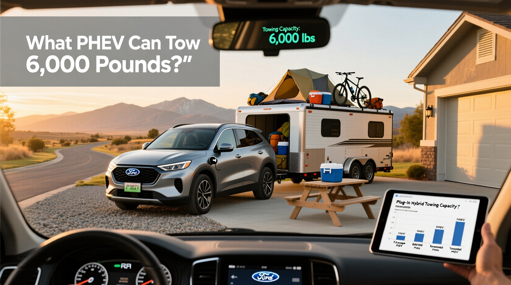 Plug in hybrid towing capacity chart showing comparison between models