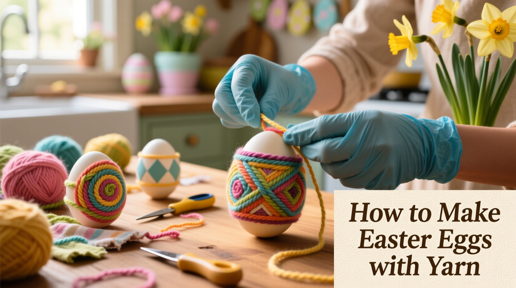 how to make easter eggs with yarn