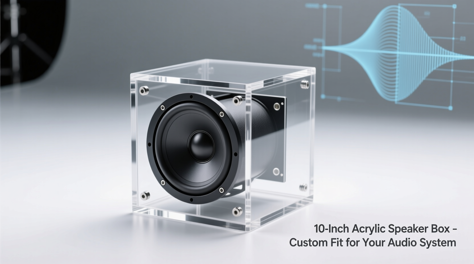 acrylic 10 inch speaker box custom