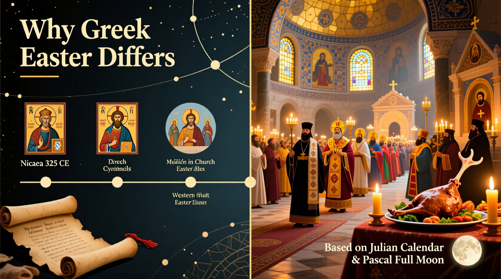 why is greek easter on a different date