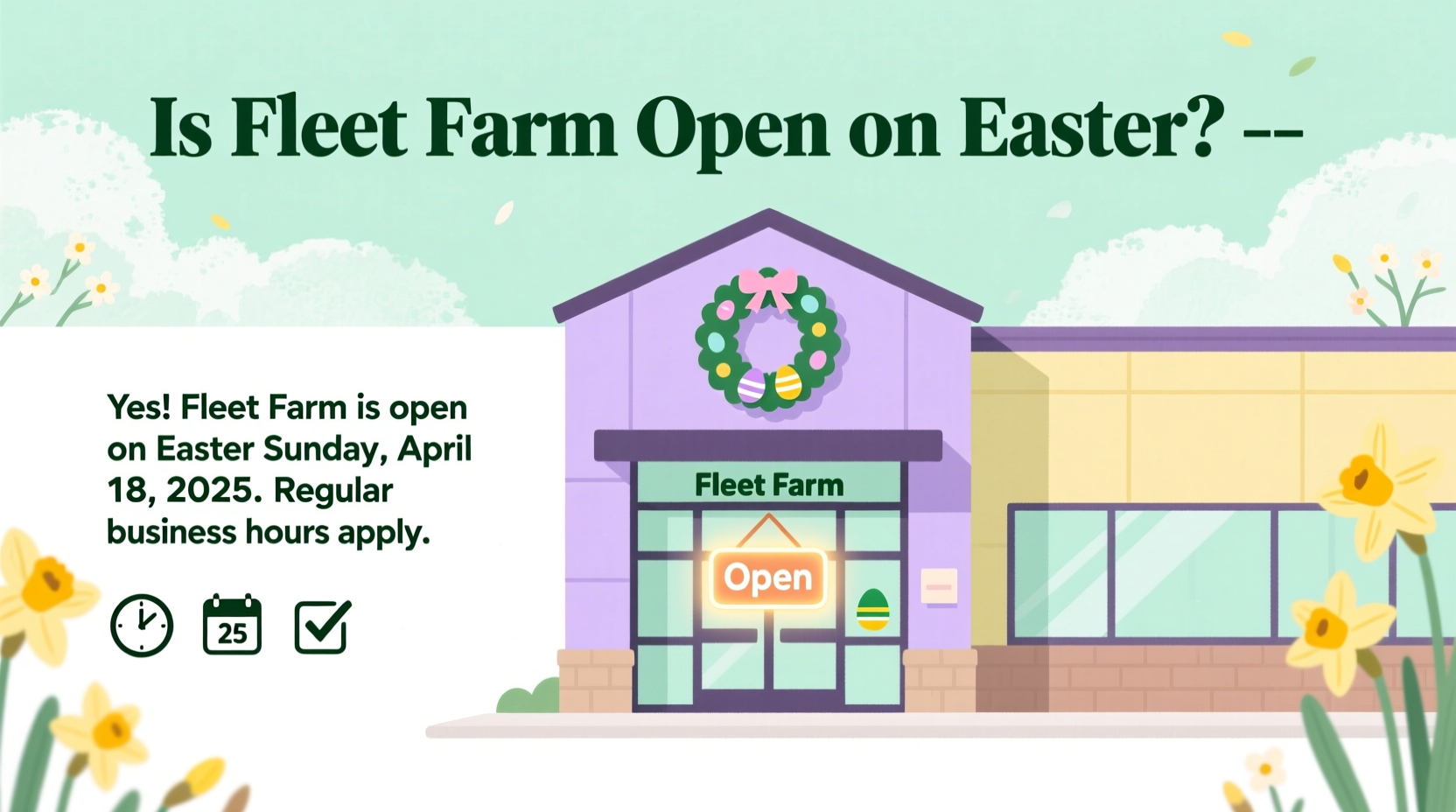 is fleet farm open on easter