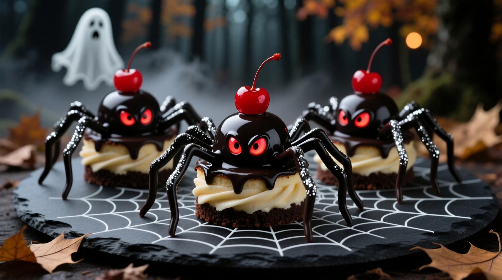 halloween spider chocolate mini cheesecakes recipe