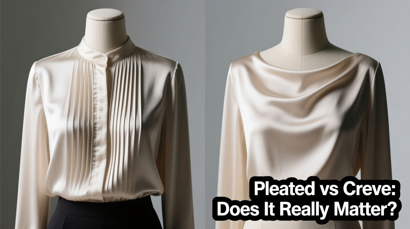 pleated vs crepe fabric does the pleating really make a difference or is it just hype