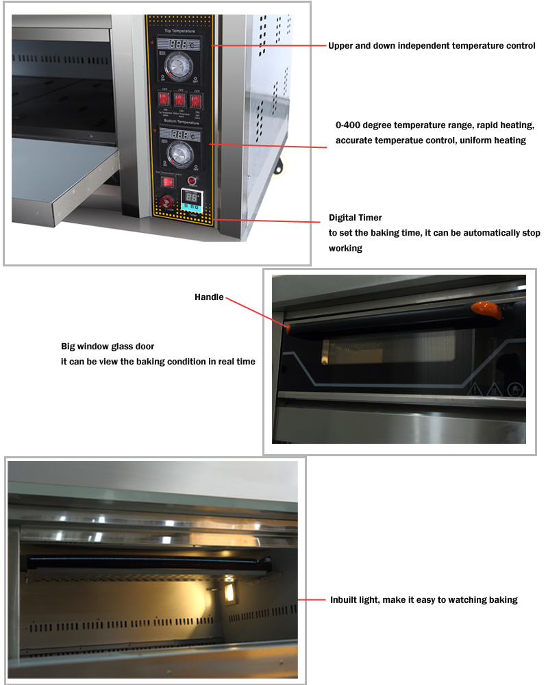 Oven Manufacturer Commercial 3 deck 6 trays Oven Gas Bakery Oven Prices for sale