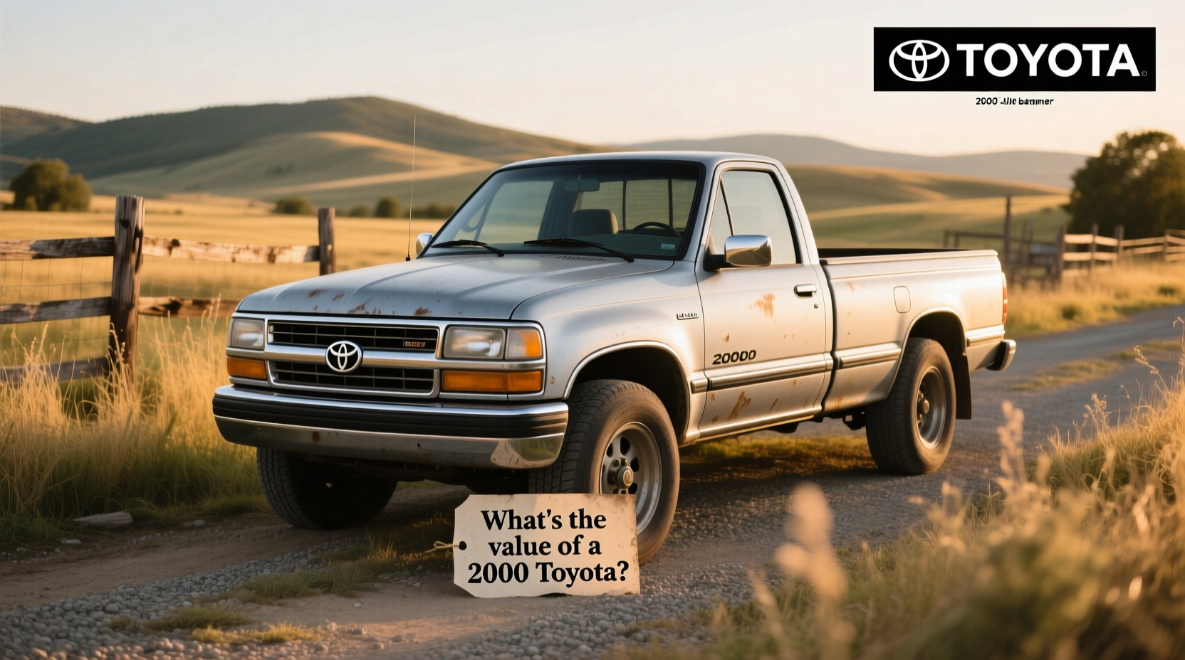 Side profile of 2000 Toyota Tacoma parked on gravel