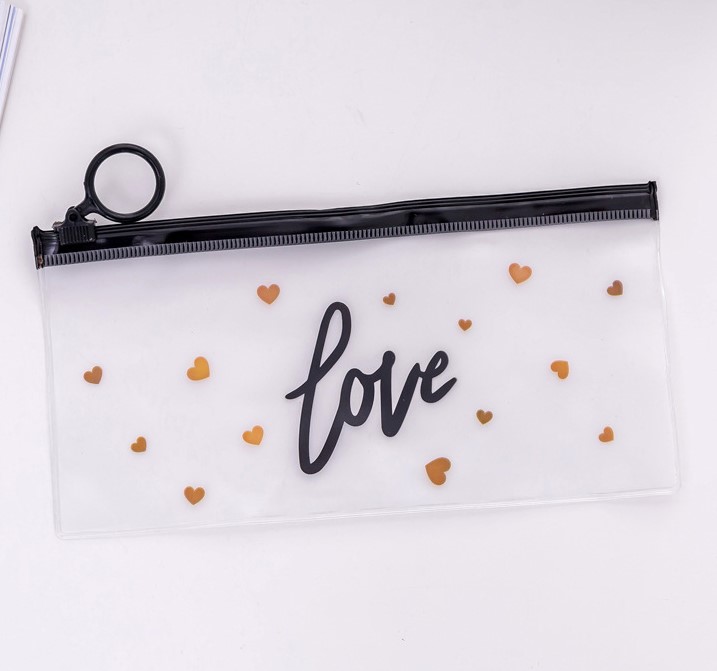 Personalised Clear Transparent Pencil Pouch Case Stationery Plastic