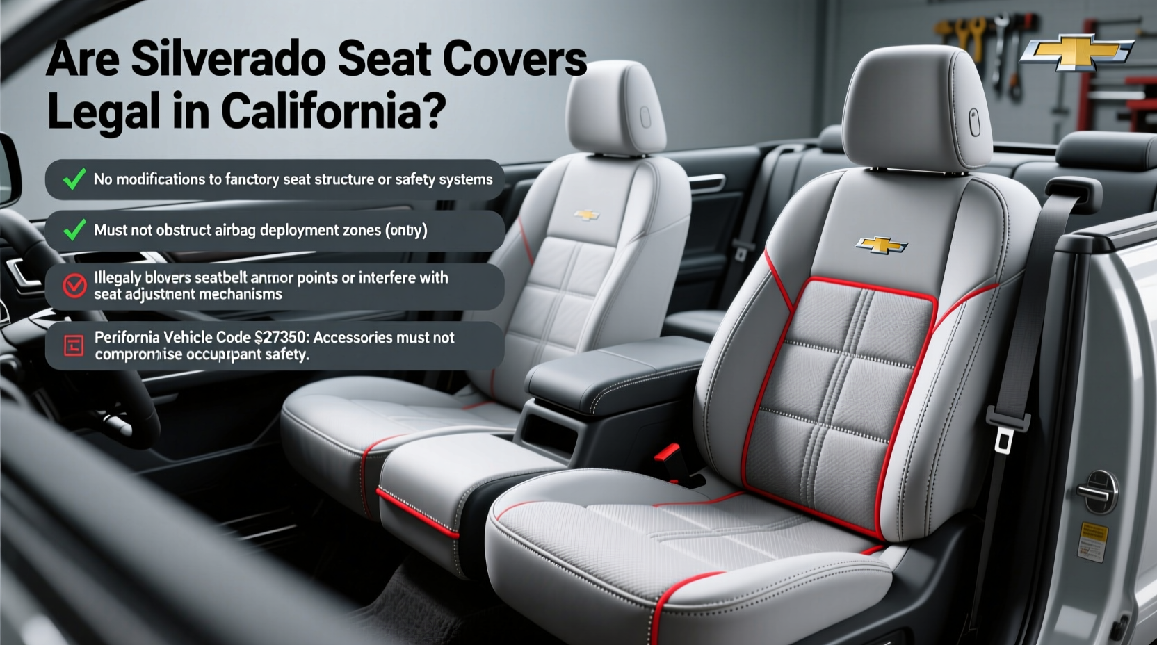 ca legality silverado seat covers