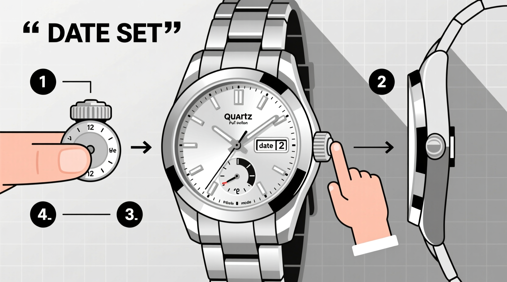simple steps to accurately set the date on your quartz watch like a pro