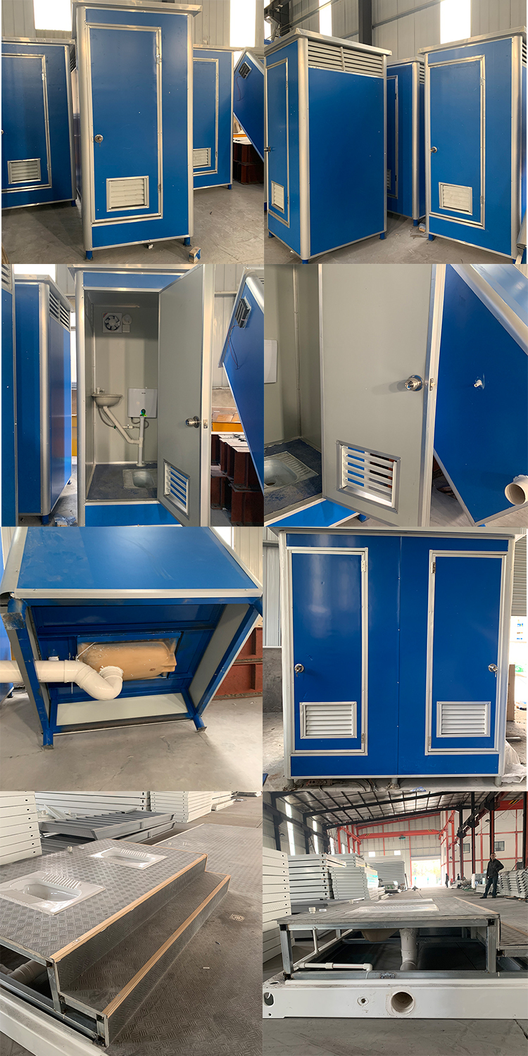 Wholesale ready made movable outdoor toilet container prefab house with light steel structure