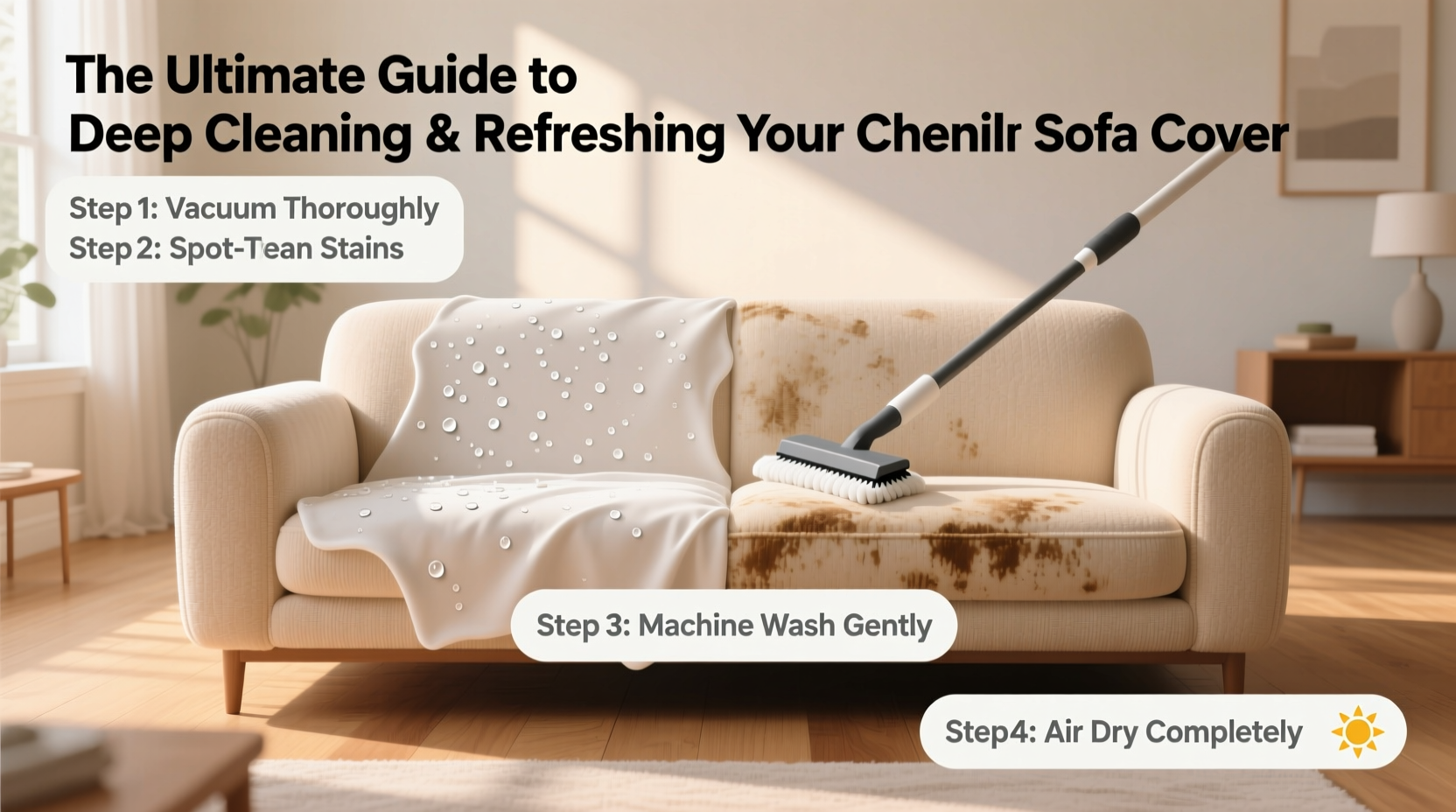 the ultimate guide to deep cleaning and refreshing your chenille sofa cover