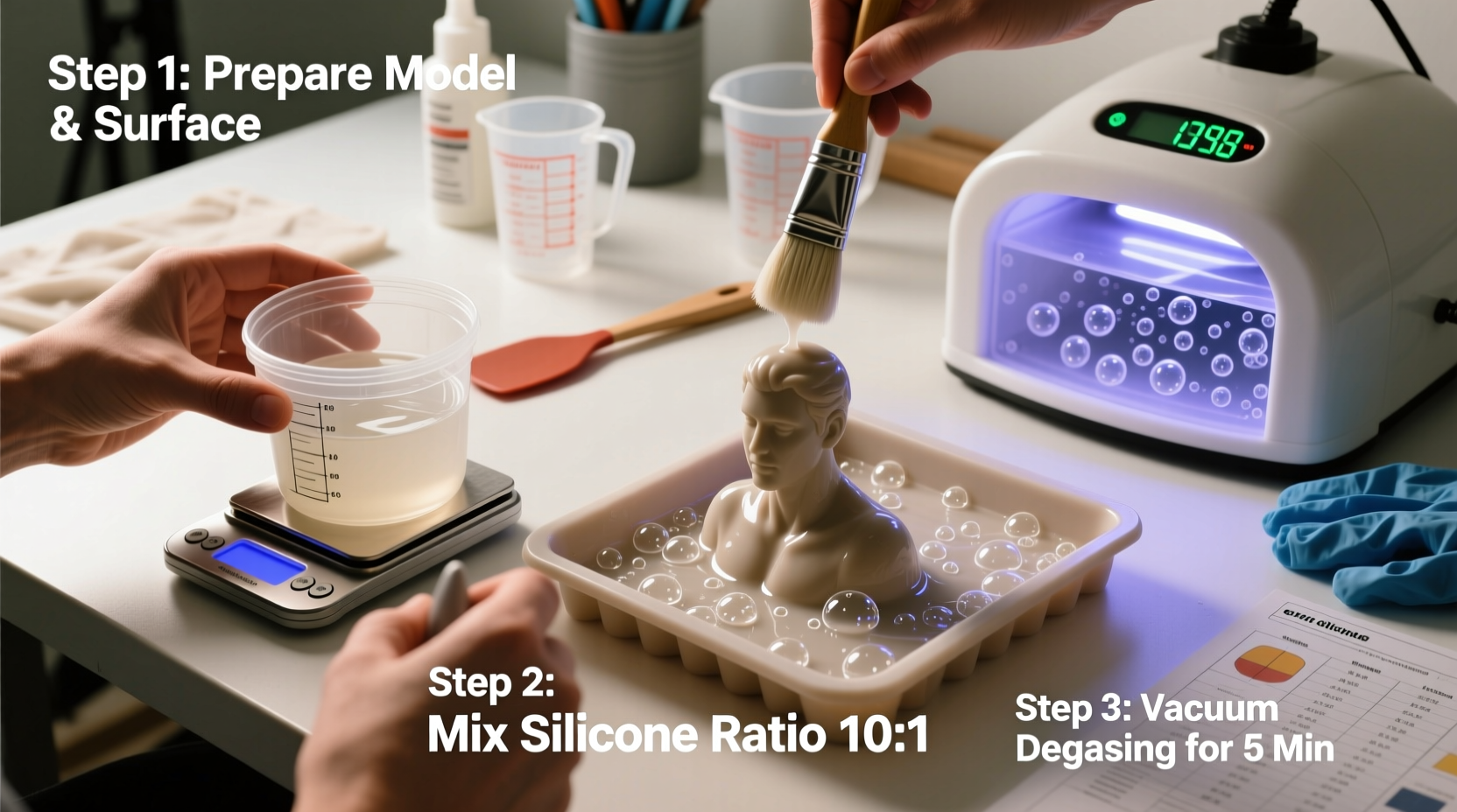 step by step expert tips for making durable silicone molds at home