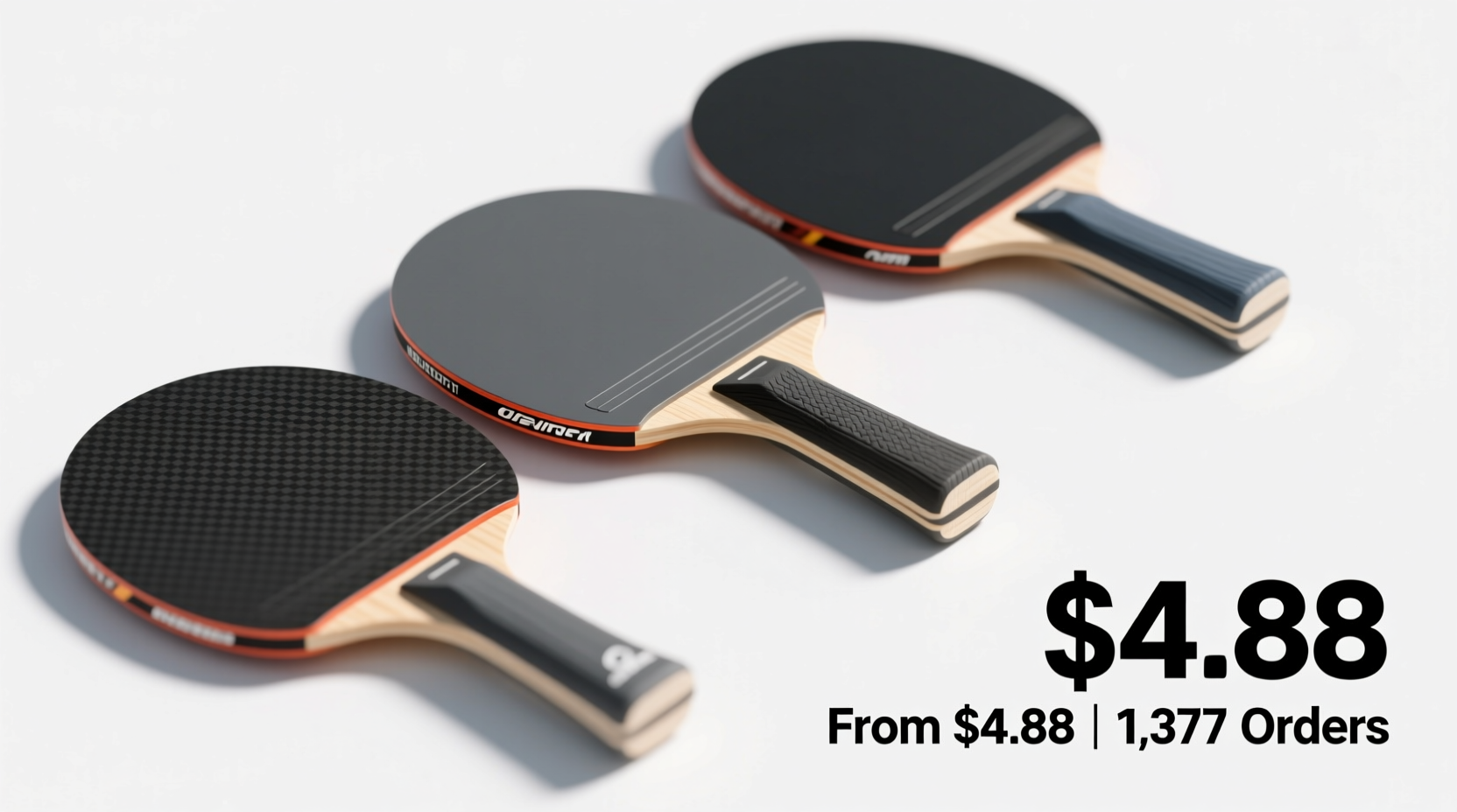 affordable ping pong paddle options starting at 4 88 with 1372 orders total