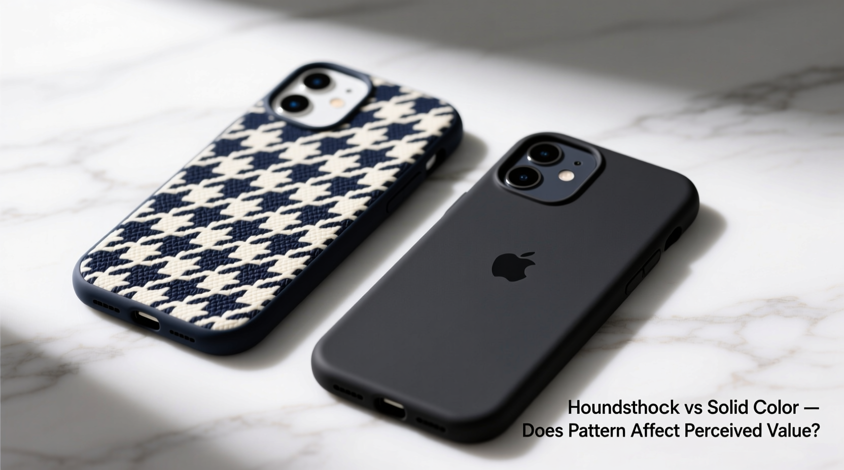 houndstooth iphone case vs solid color does the pattern make it look cheap