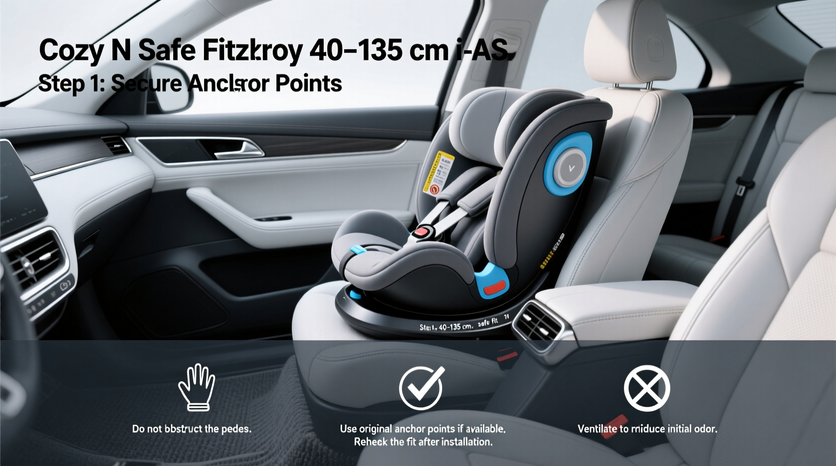 cozy n safe fitzroy 40 135cm i size child car seat. reviews