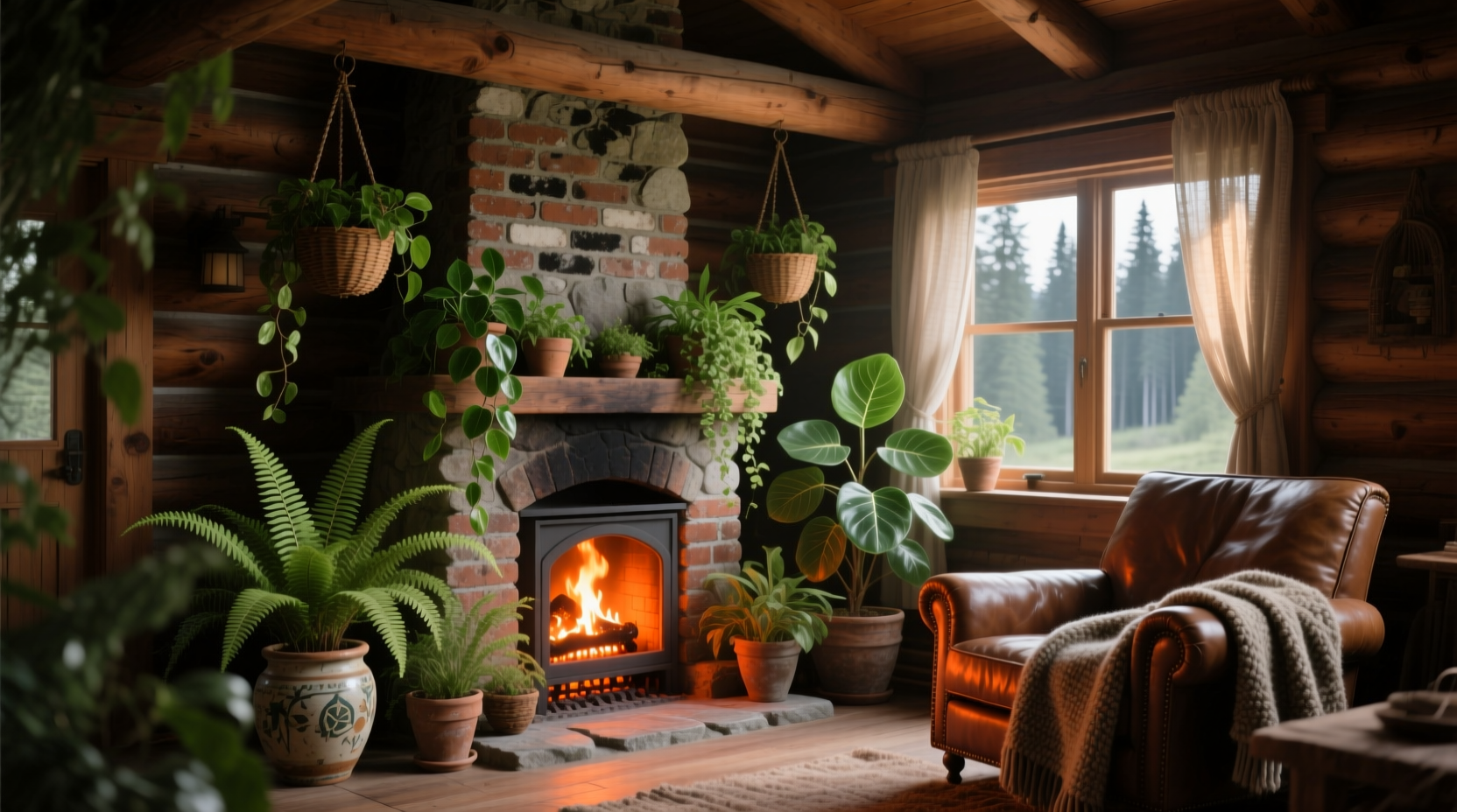 Fireplace with Plants: Safe, Healthy Indoor Plant Placement Guide