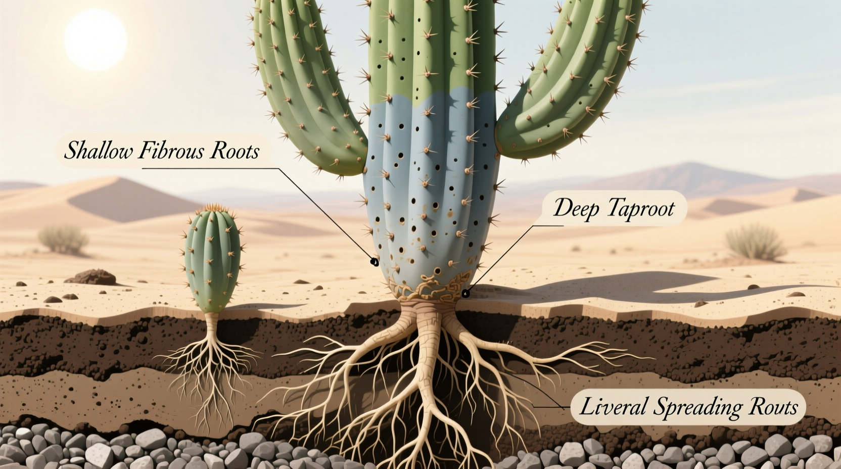 do cactus have roots