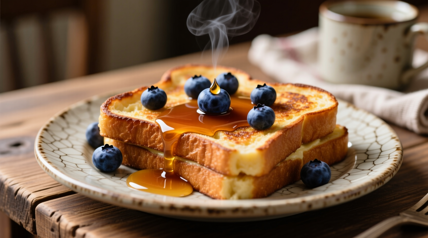 french toast blueberry maple syrup