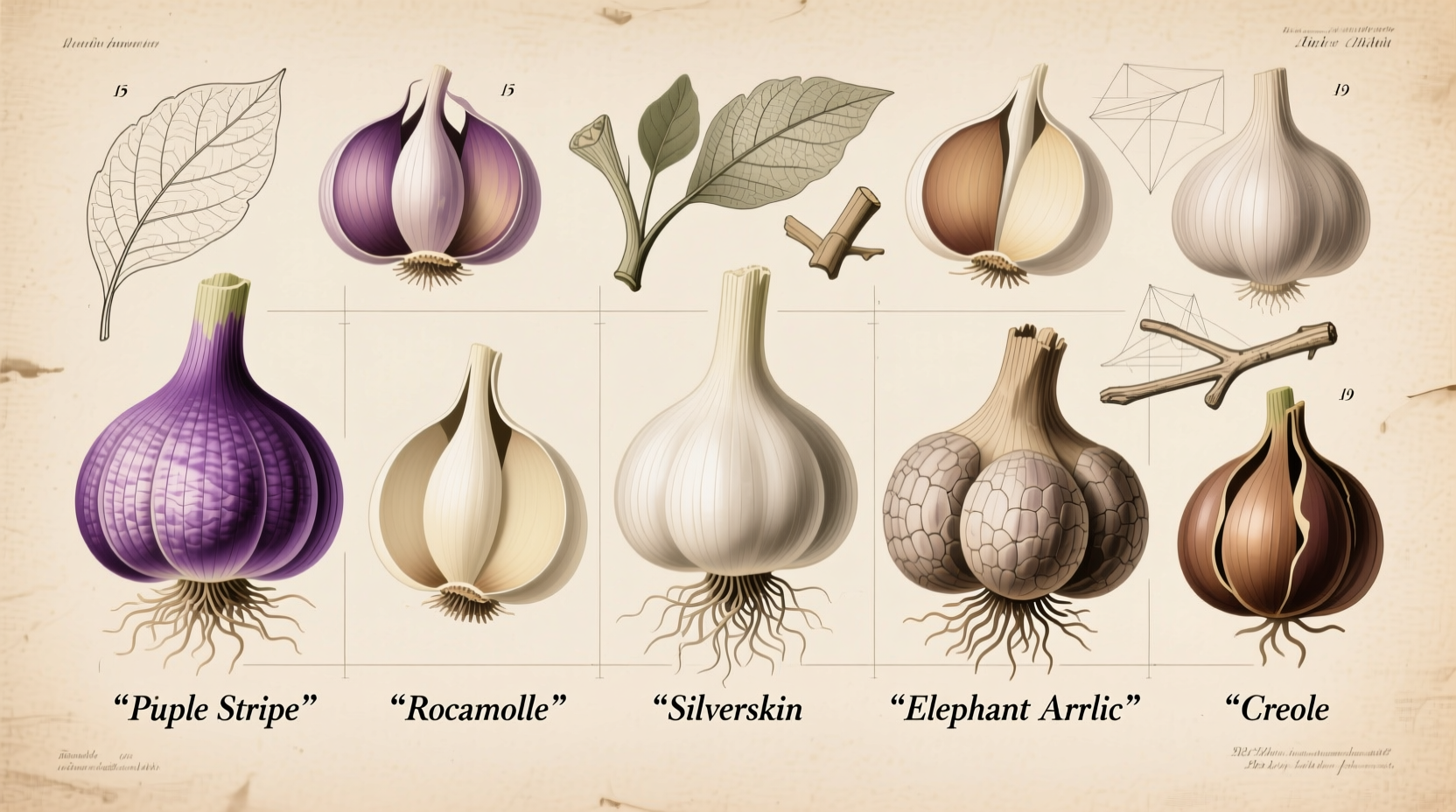 different types of garlic