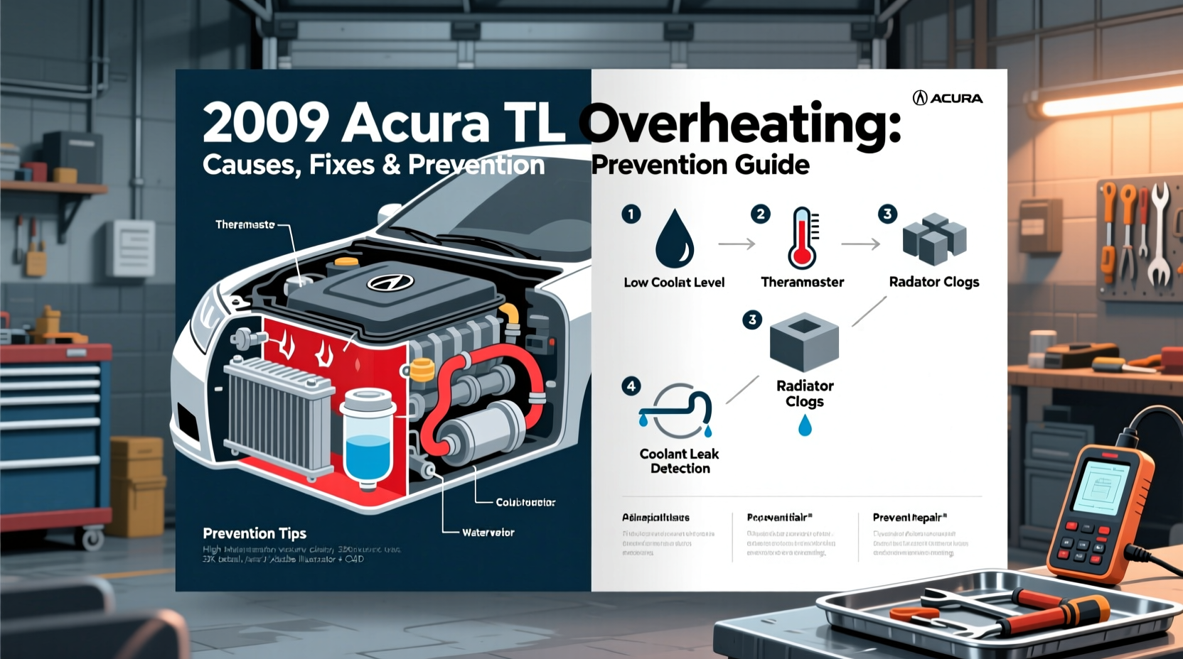 2009 acura tl overheating