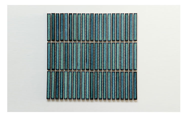 284x295mm Glazed Glossy Strip Pattern Ceramic Tile Mosaic