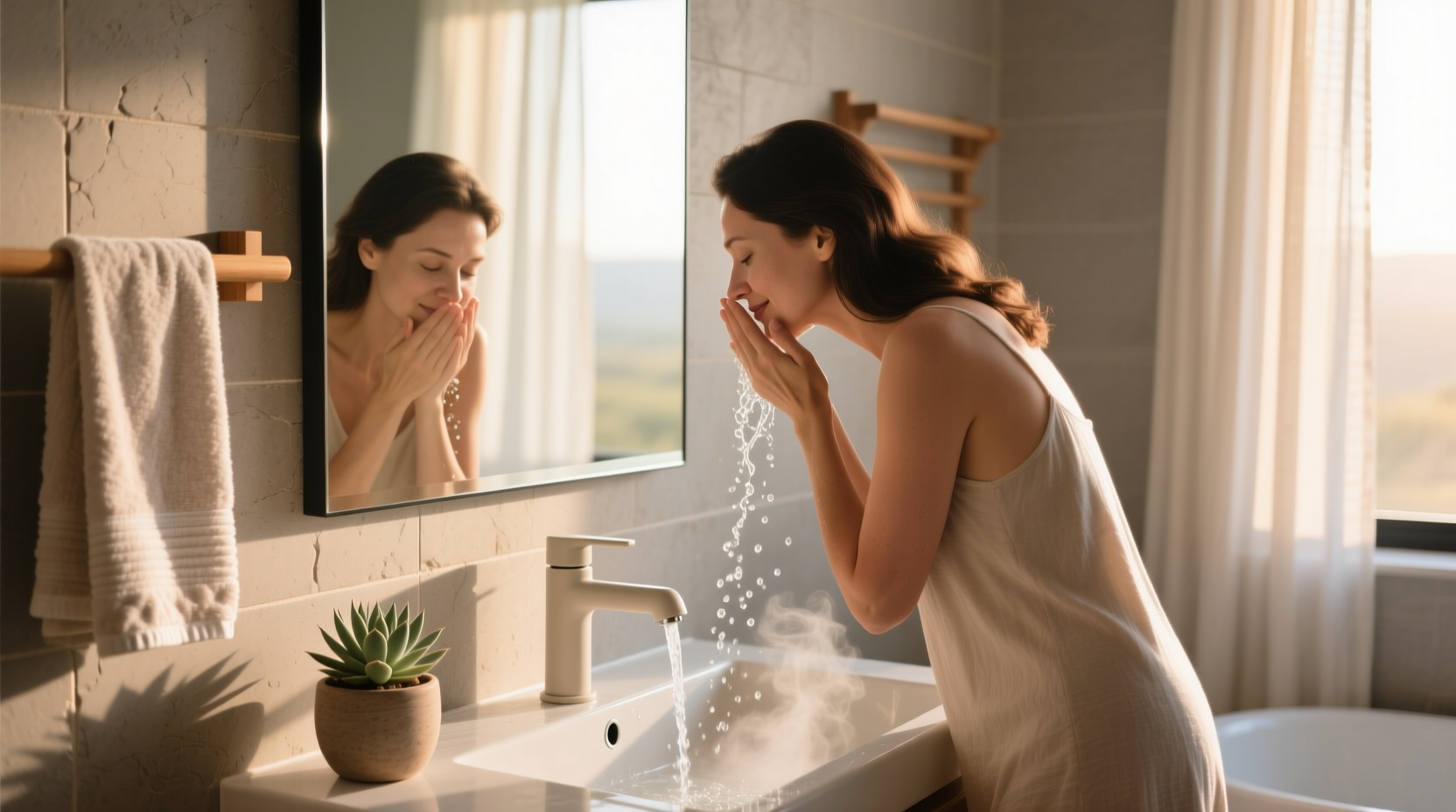 lukewarm water for sensitive skin