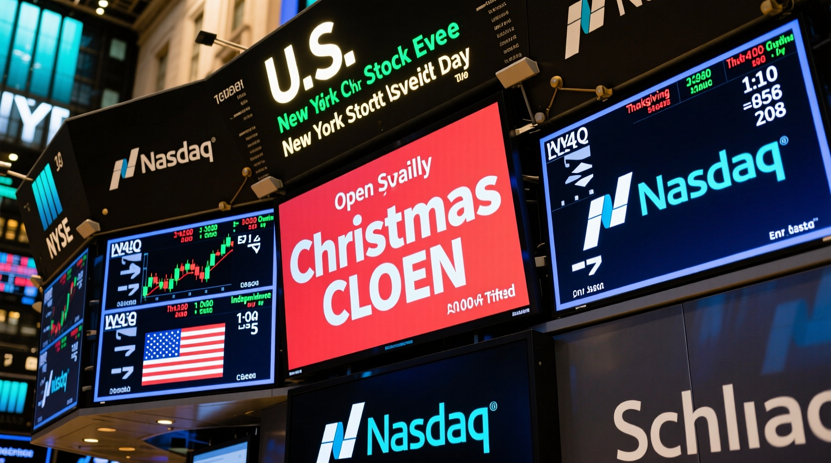 is the us stock market open on christmas eve