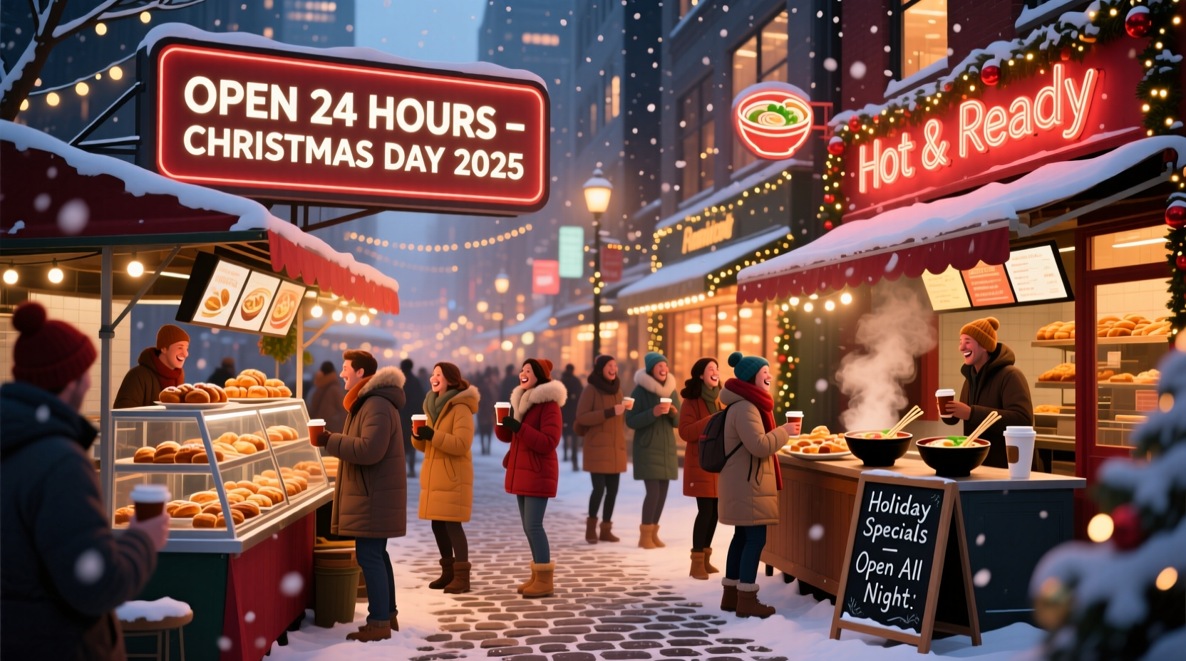 what is open on christmas day food