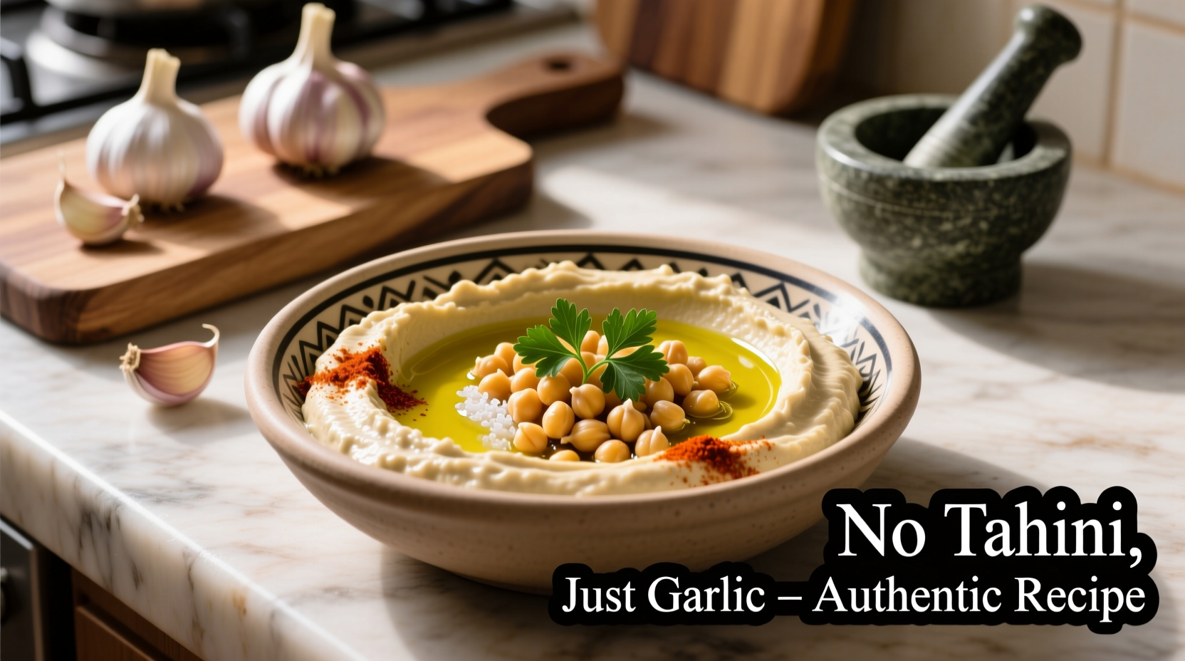 garlic hummus recipe no tahini