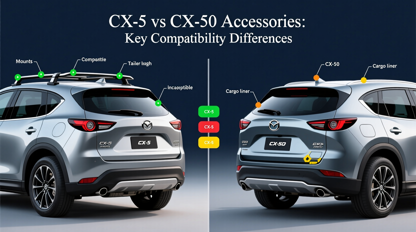 CX-5 vs CX-50 Accessories: Key Compatibility Differences