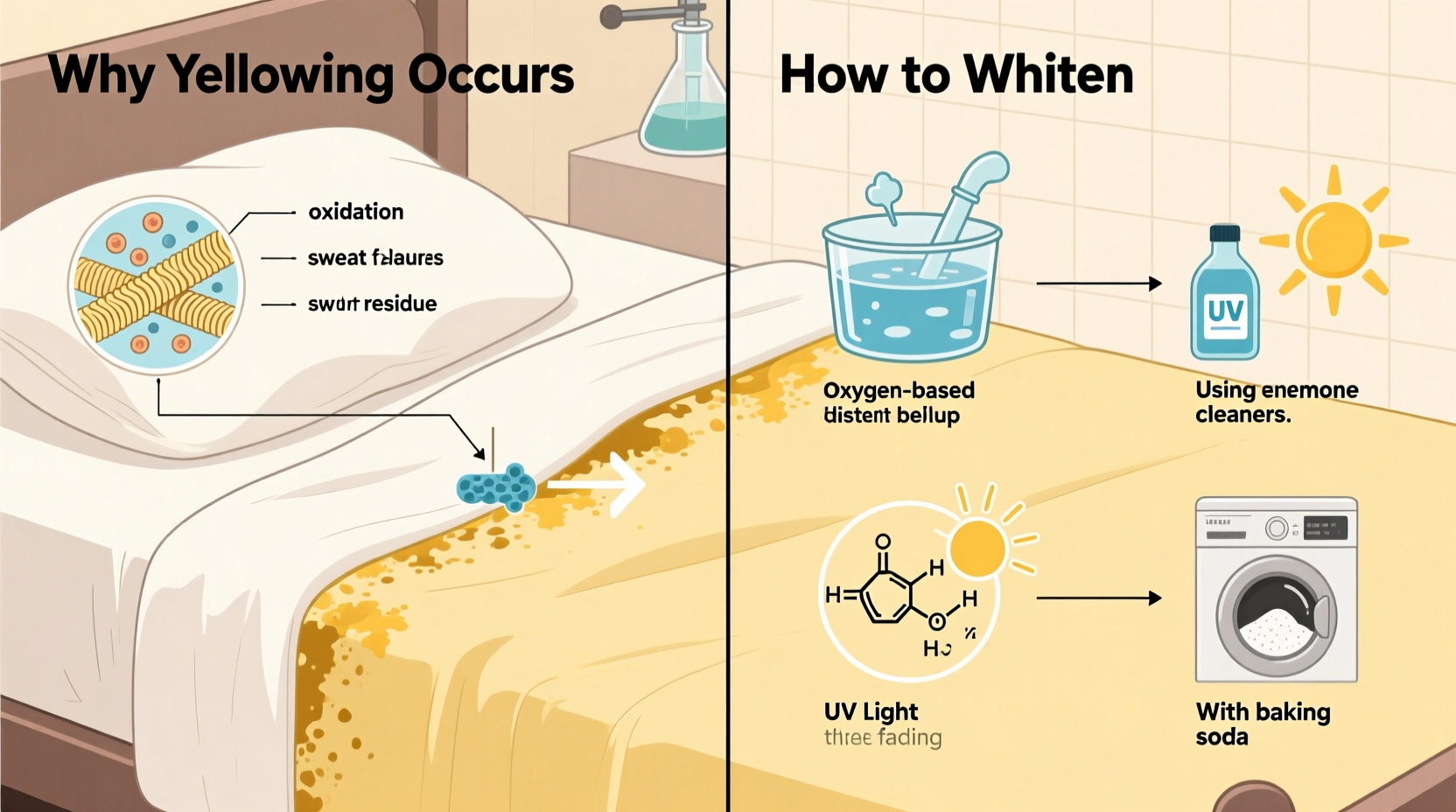 white sheets yellowing why it happens how to whiten them