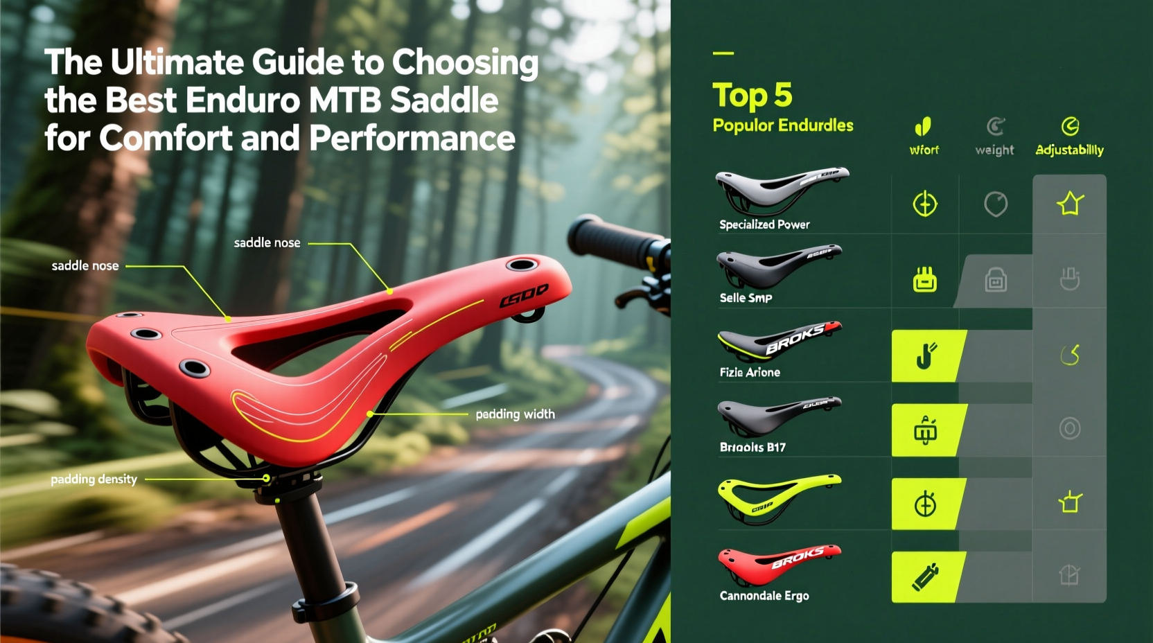 guide to choosing the best enduro mtb saddle for comfort and performance