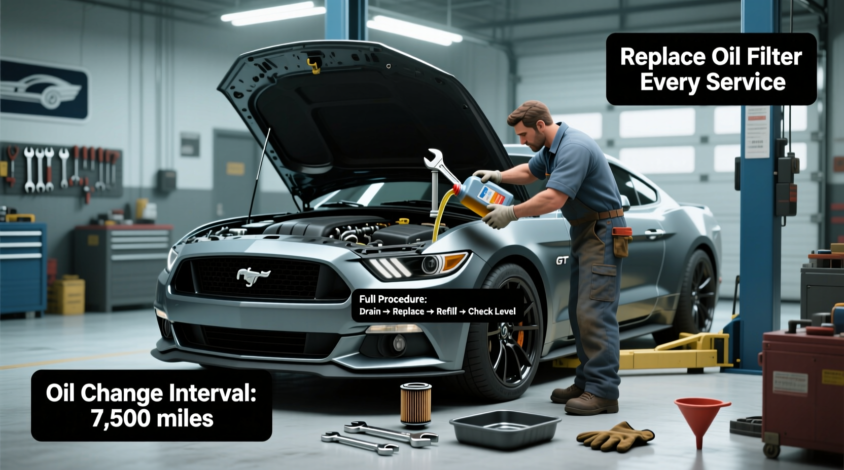 2016 Mustang GT Oil Change: Interval, Filter, & Full Procedure