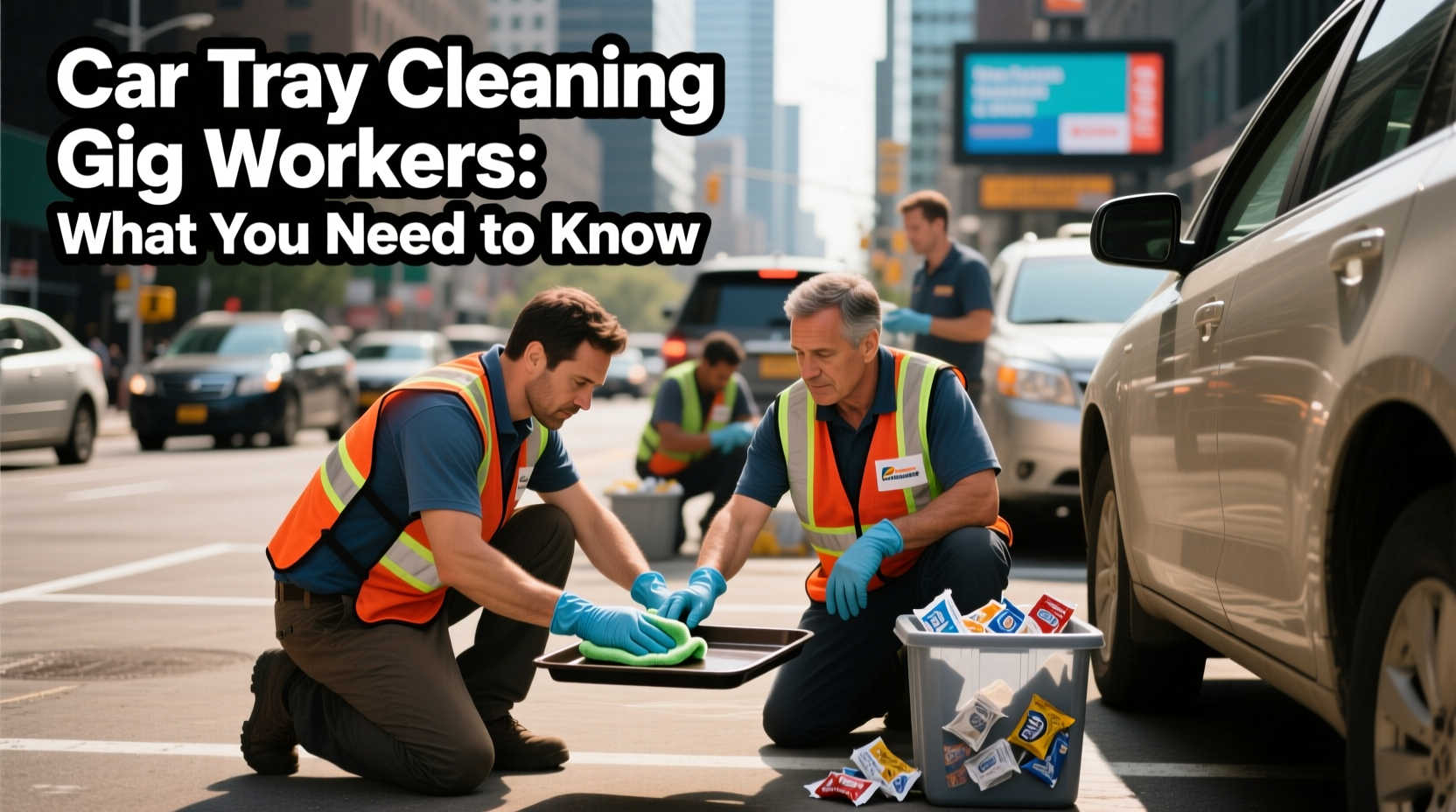 car tray cleaning gig workers