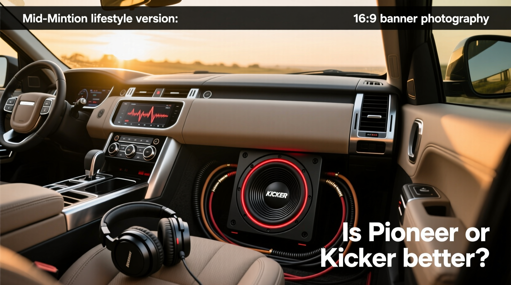 Kicker car subwoofer installed in rear compartment