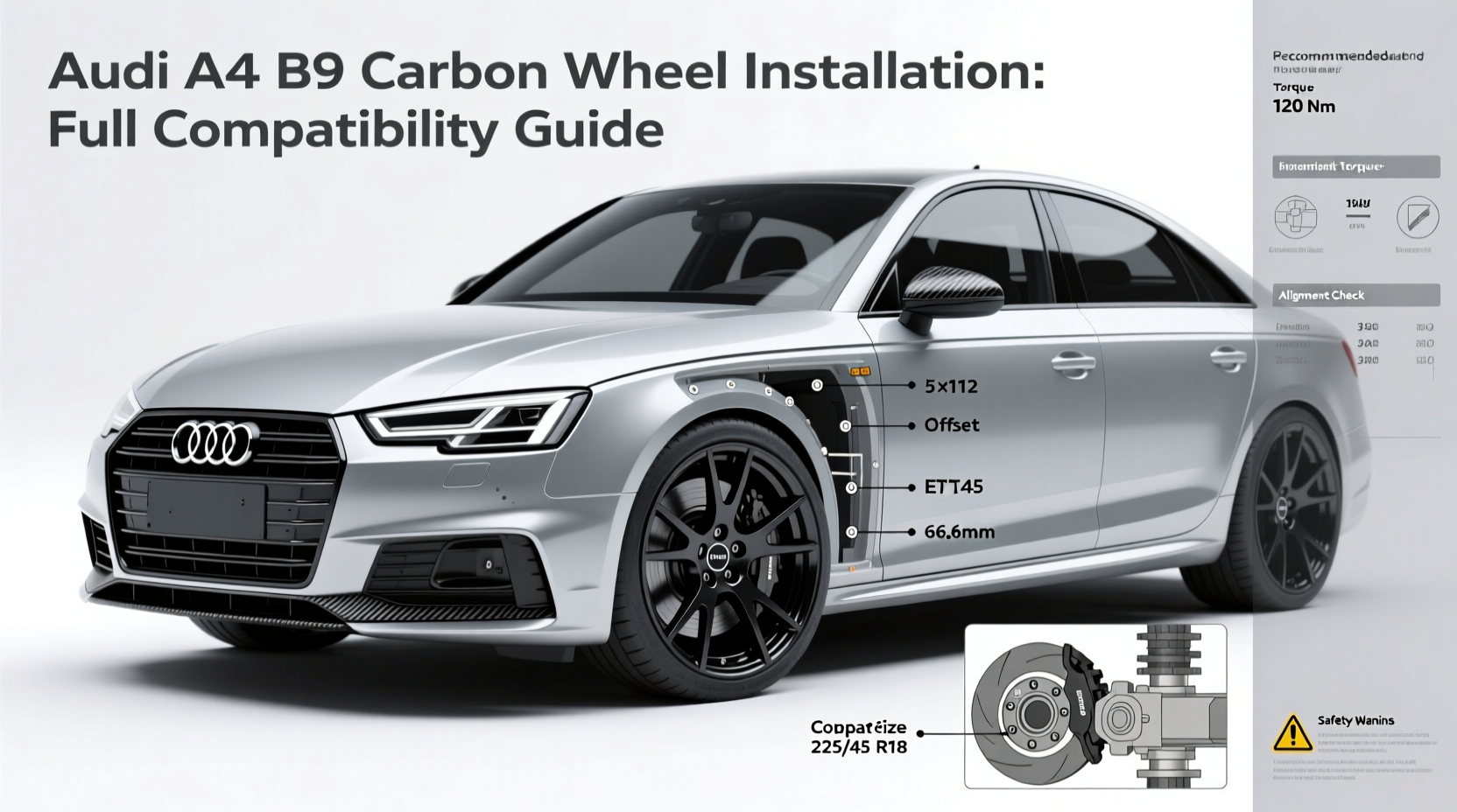 audi a4 b9 carbon wheel install