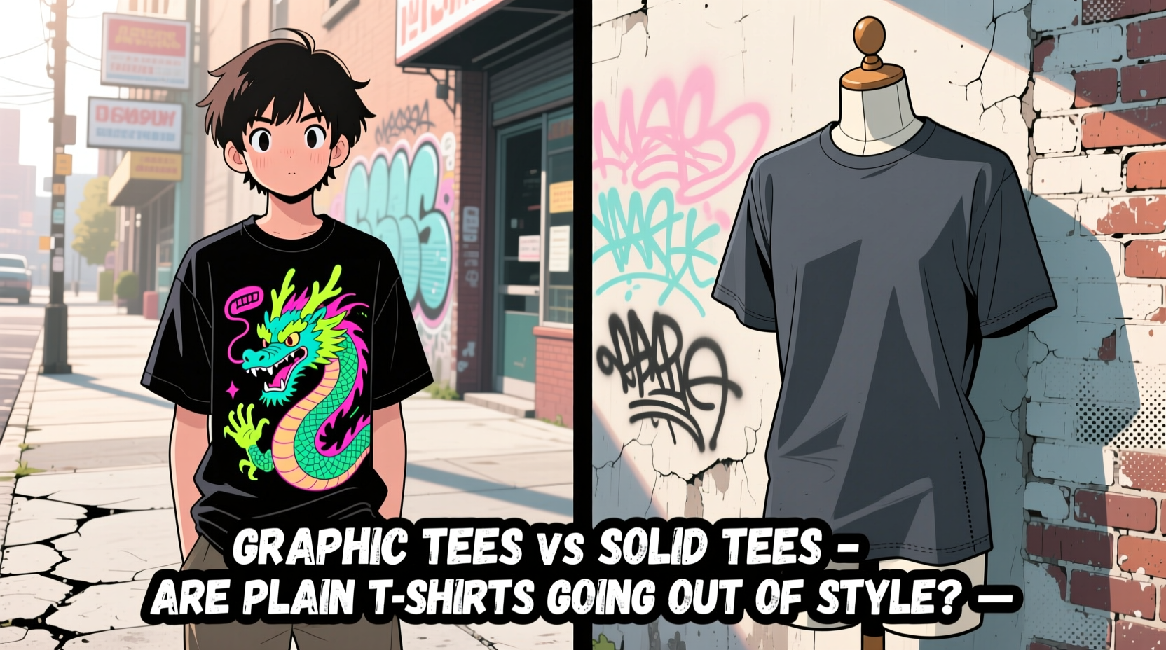 graphic tees vs solid tees are plain t shirts going out of style