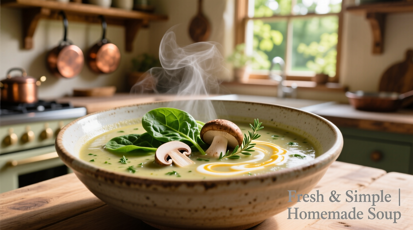 Perfect Spinach and Mushroom Soup Recipe in 30 Minutes