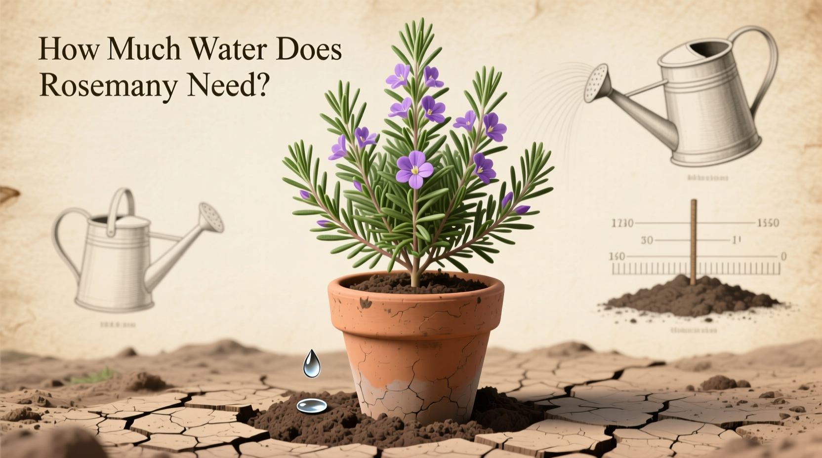 how much water rosemary