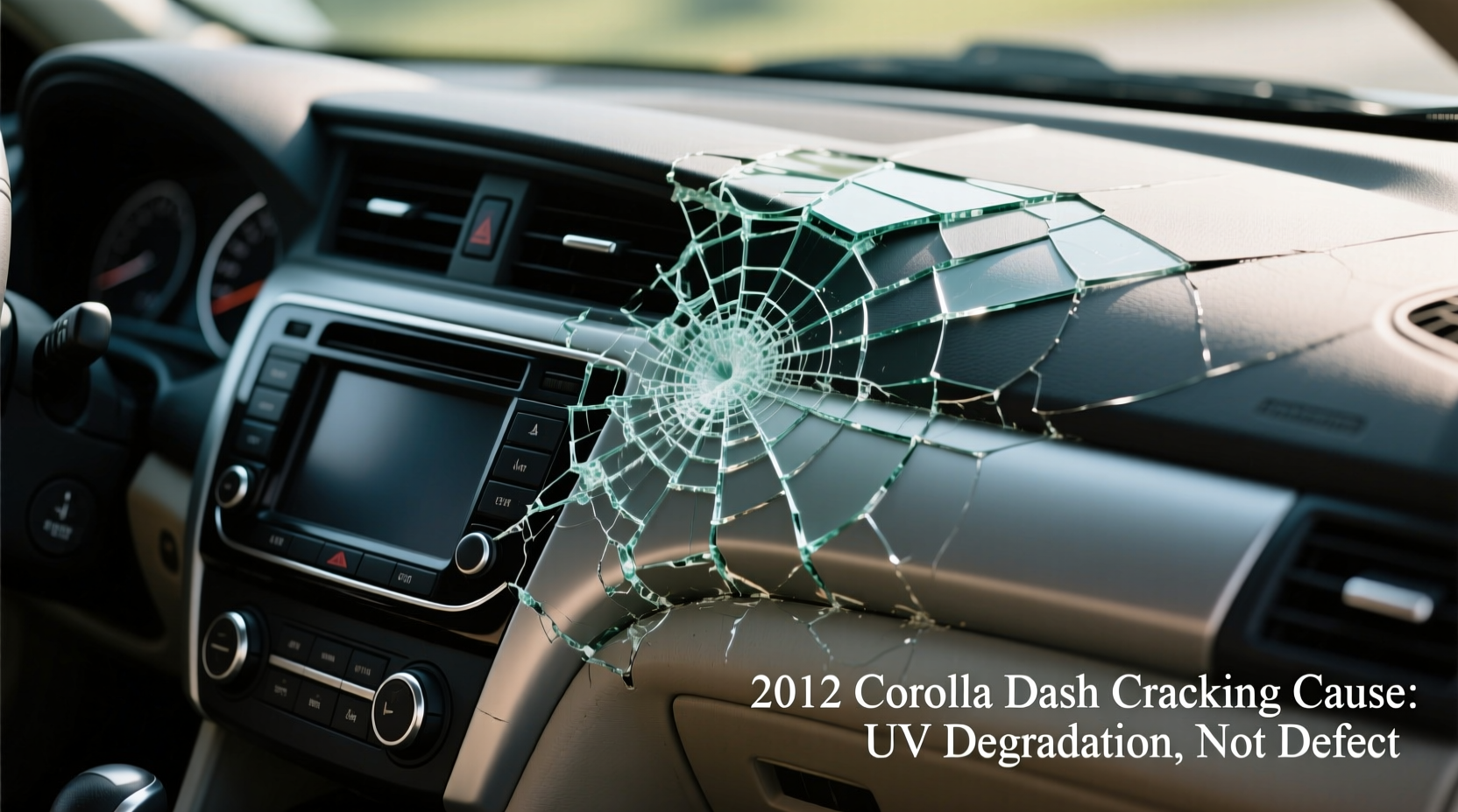 2012 corolla dash cracking reason