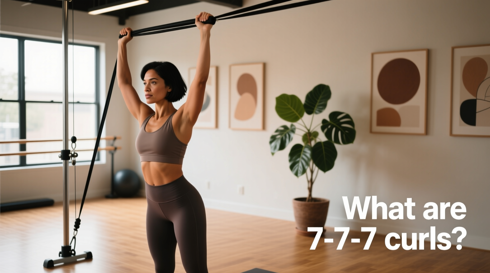 7/7/7 resistance band curl guide