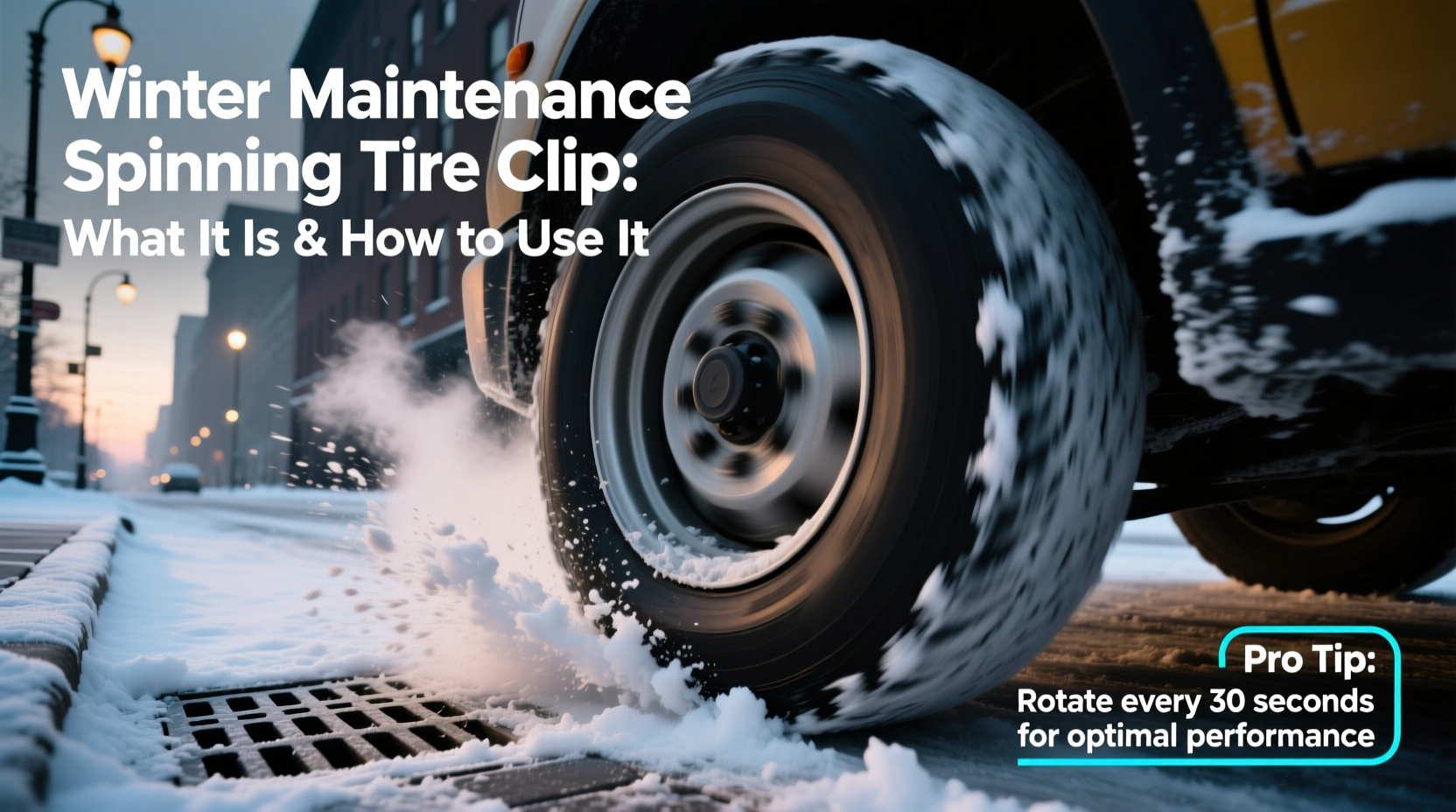 winter maintenance spinning tire clip