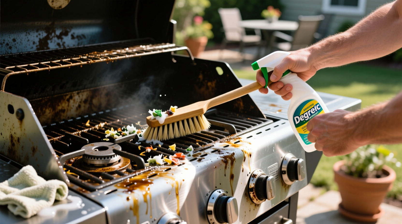 please clean your gas grill