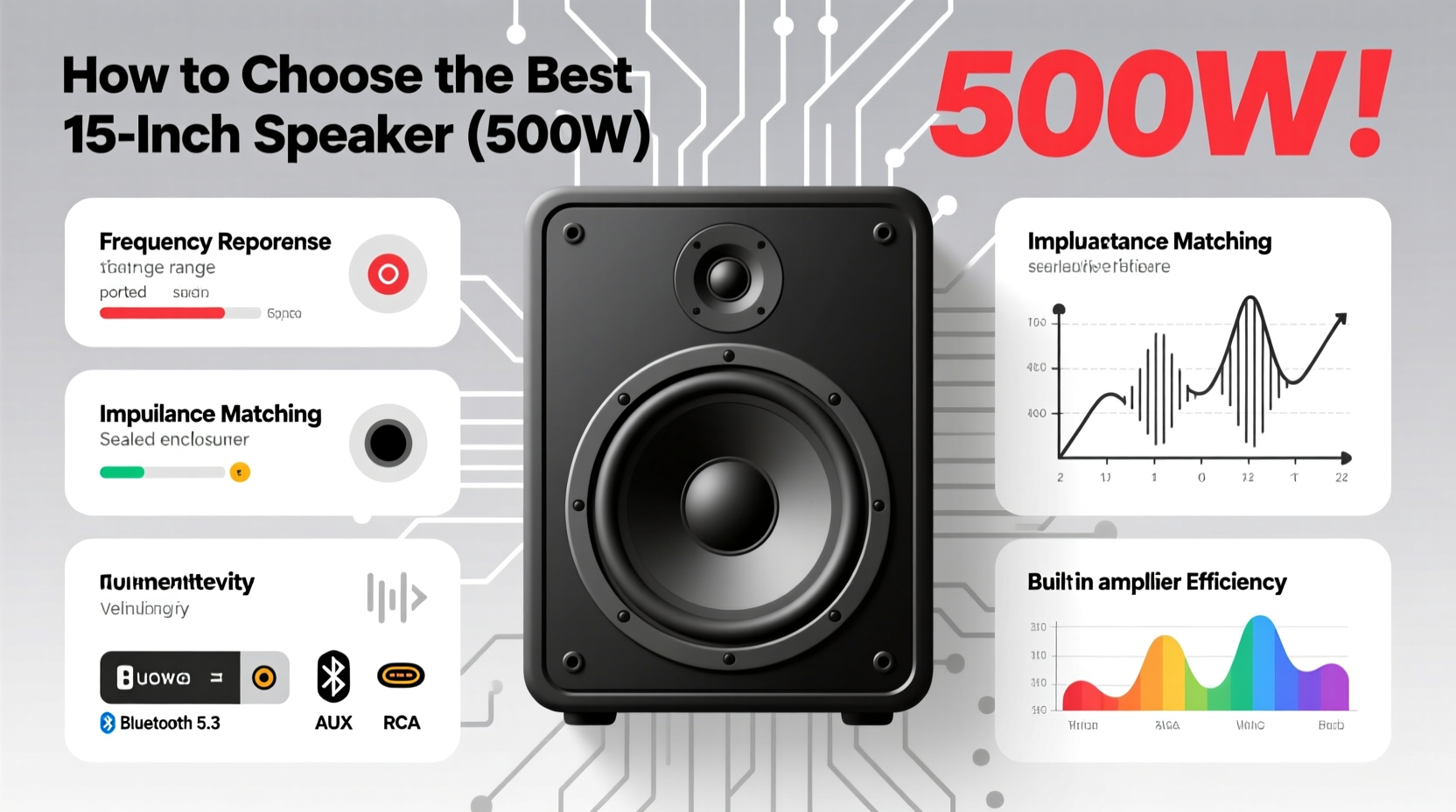 15 inch speaker 500 watt