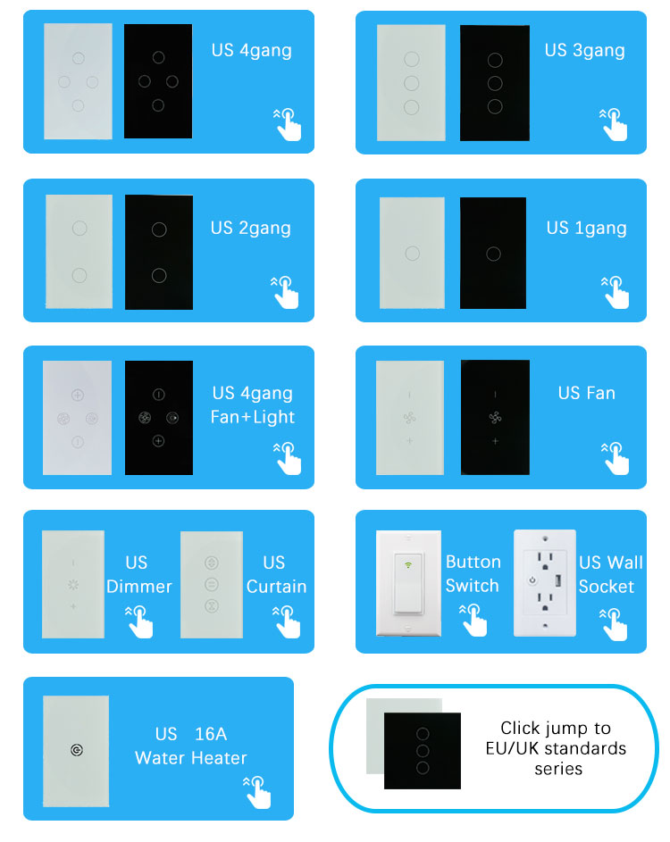 16A 3500W Tuya APP Wireless WIFI Remote Control Wall Switch Panel for Boiler and Water Heater touch switch with alexa
