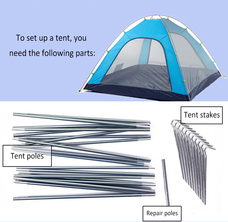 Customized 6000 7000 Series Anodized Telescoping Aluminum Tent Pole