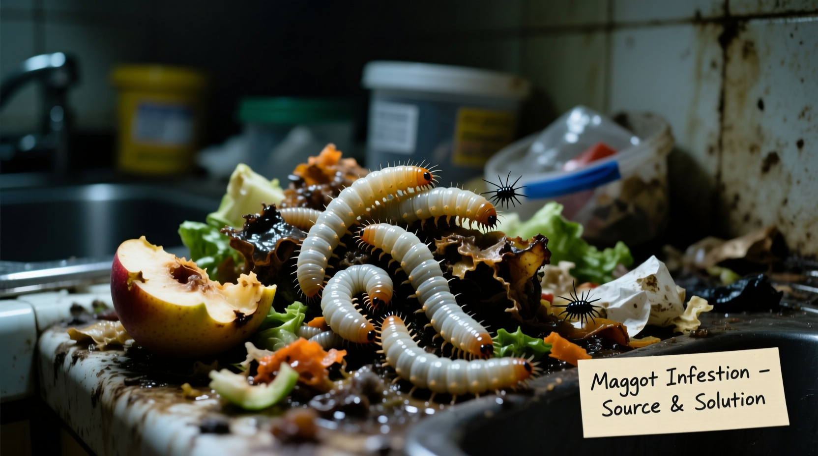 maggots in trash why they appear how to get rid of them