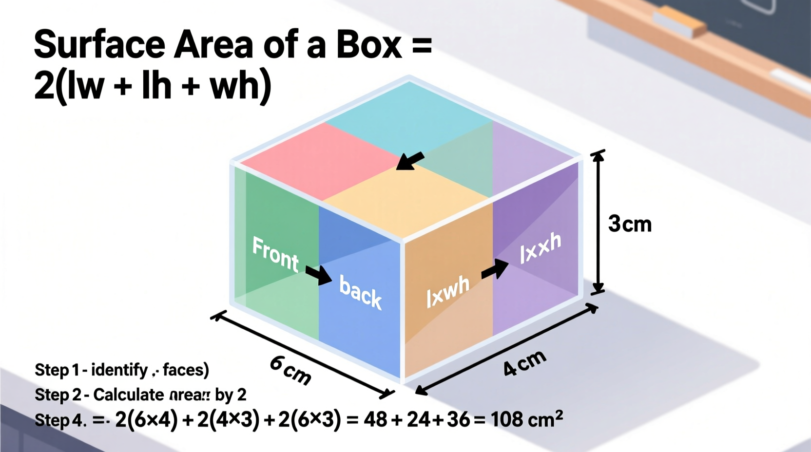 a simple guide to calculating the surface area of a box step by step